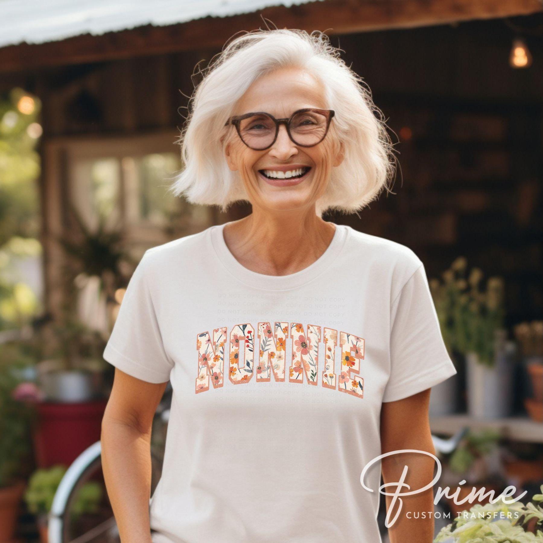 Mother's Day DTF Transfers, Ready to Press, T-shirt Transfers, Heat Transfer, Direct to Film, Gift for Grandma, Flowers, Boho, Floral Nonnie