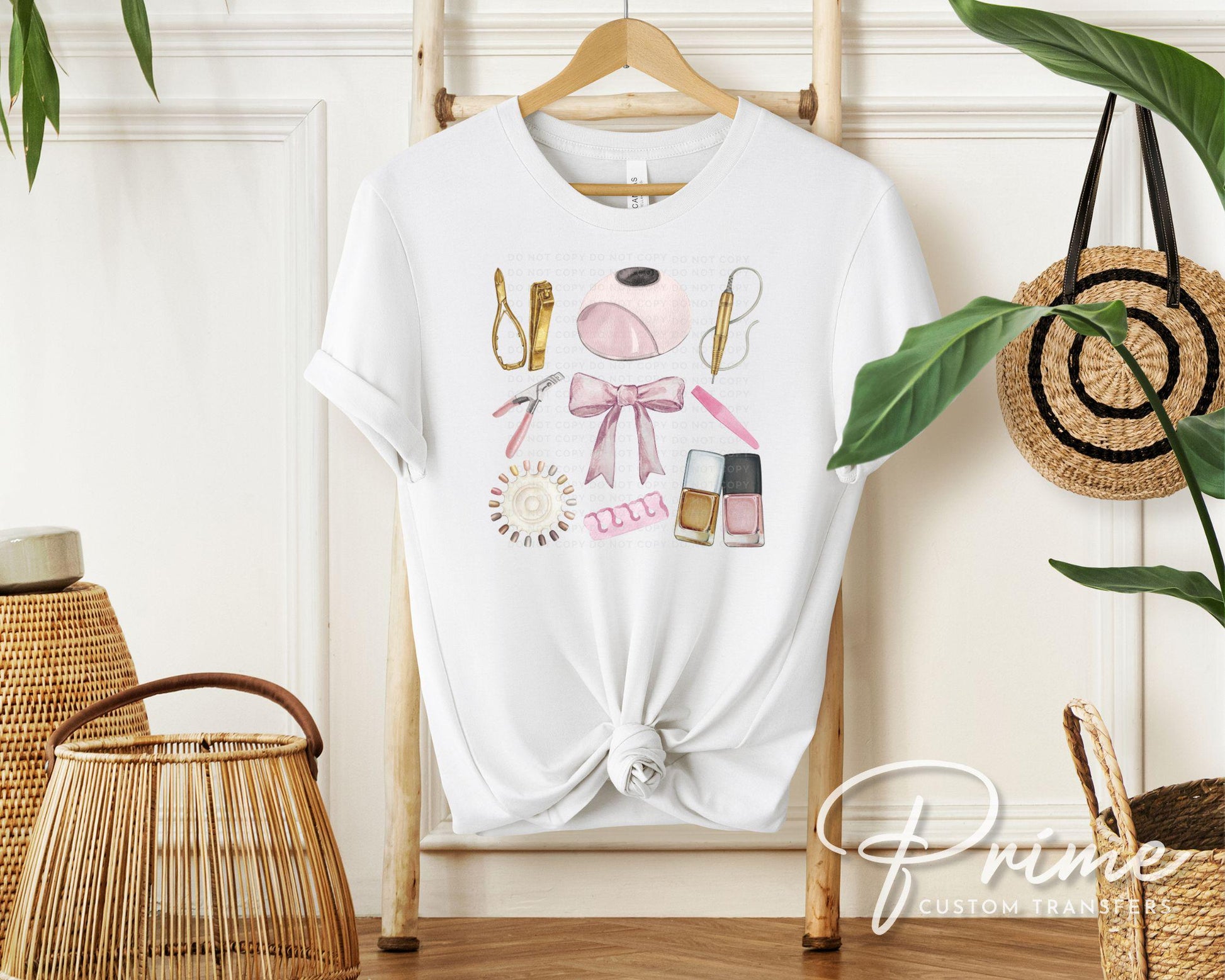 Nail Tech DTF Transfers, Ready to Press, T-shirt Transfers, Heat Transfer, Direct to Film, Cosmetology, Beauty, Coquette, Artist, Manicure