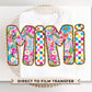 Mother's Day DTF Transfers, Ready to Press, T-shirt Transfers, Heat Transfer, Direct to Film, Gift for Grandma, Faux Glitter Floral Mimi