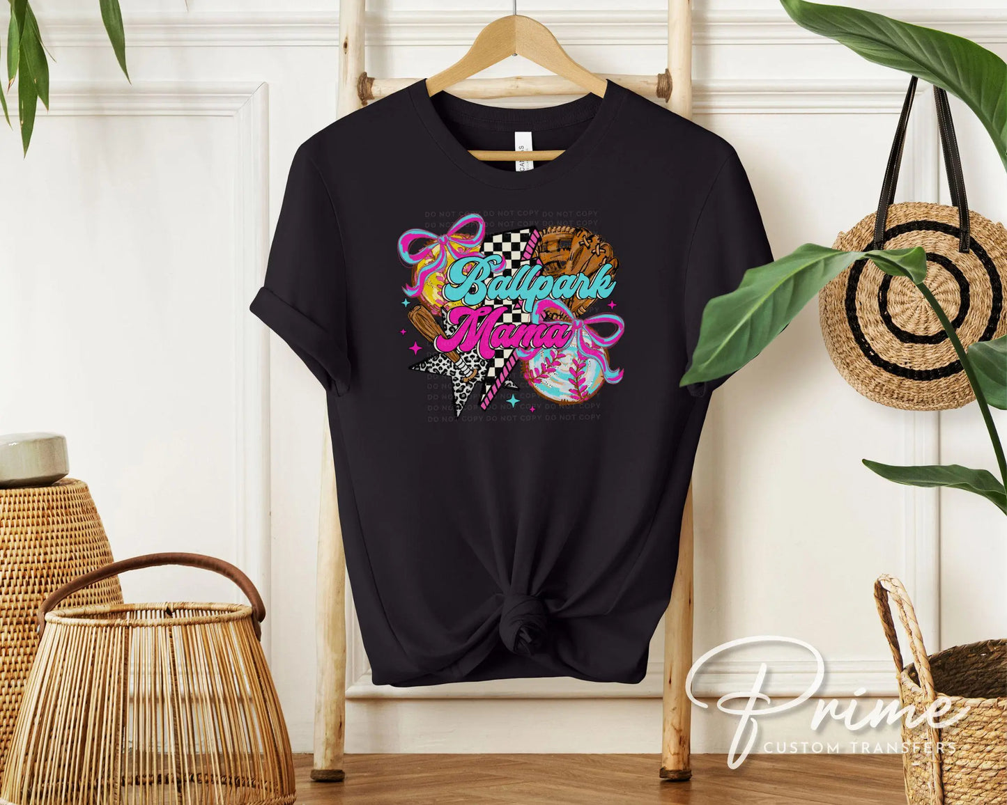 Softball Baseball Mama DTF Transfer, Ready to Press, T-shirt Transfer, Heat Transfer, Direct to Film, Sport Mama, Game Day, Coquette Bow