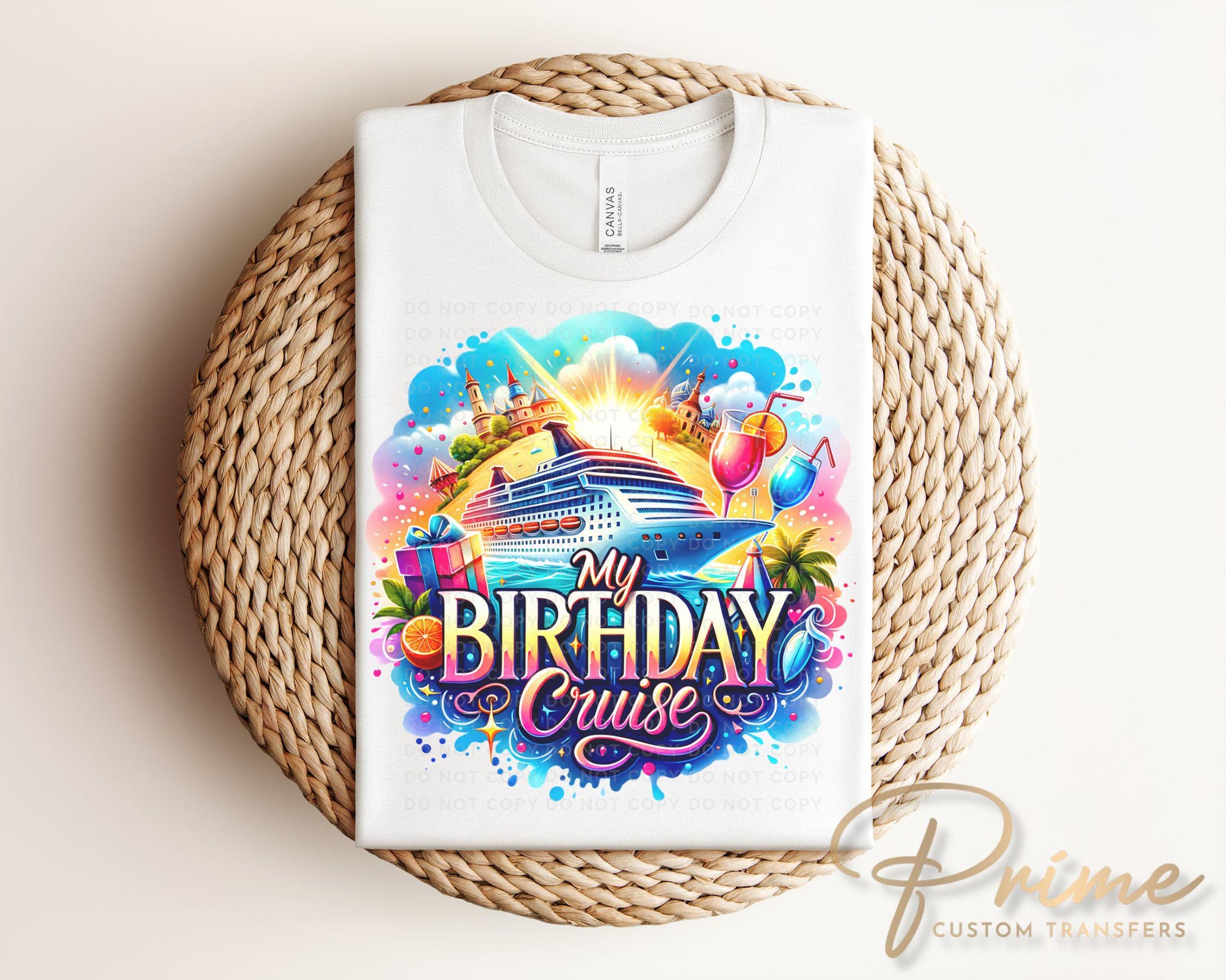 Birthday Cruise DTF Transfer, Ready to Press, T-shirt Transfer, Heat Transfer, Direct to Film, Matching Trip Shirts, Family Friends Vacation
