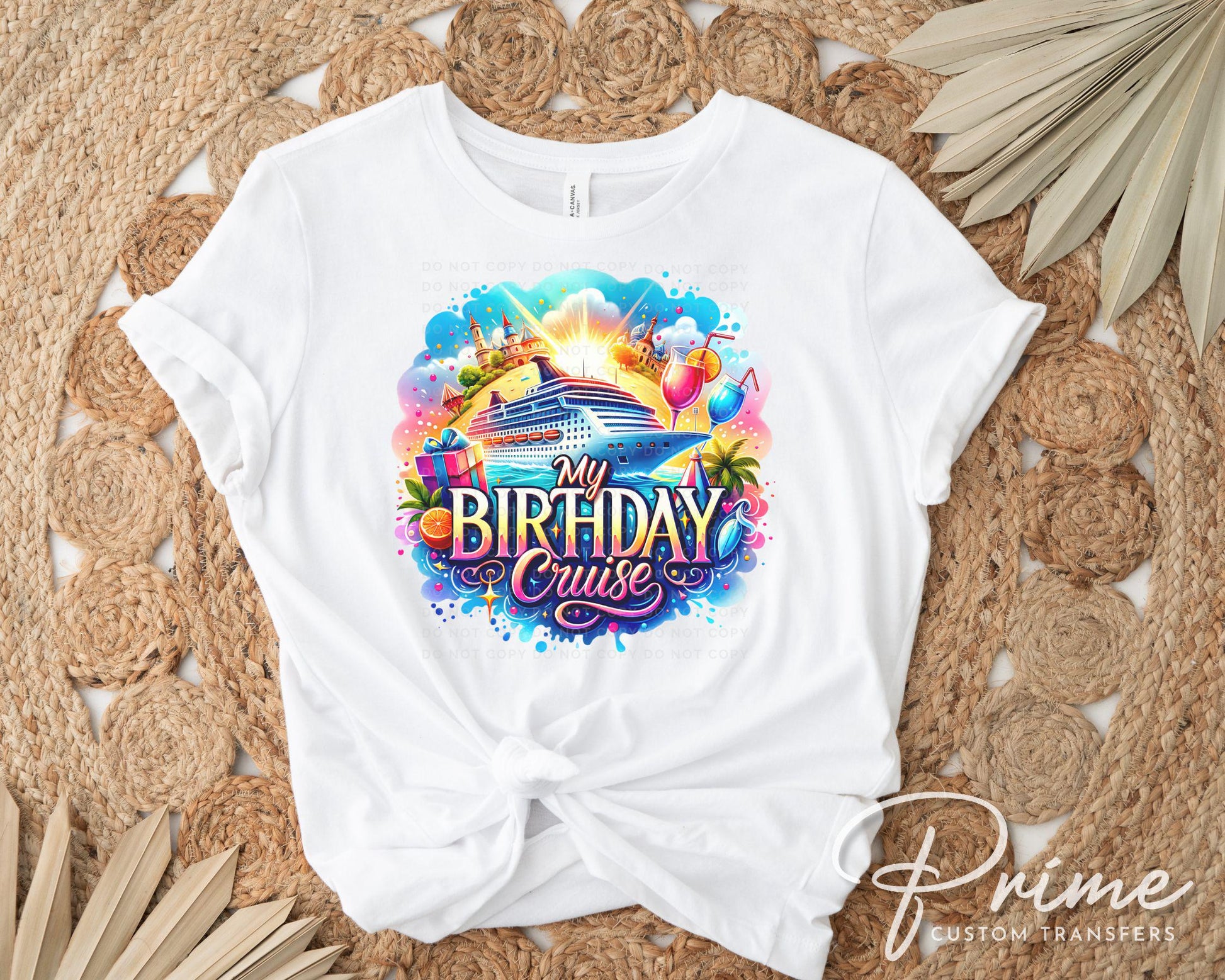 Birthday Cruise DTF Transfer, Ready to Press, T-shirt Transfer, Heat Transfer, Direct to Film, Matching Trip Shirts, Family Friends Vacation