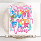 Summer Vibes DTF Transfer, Ready to Press, T-shirt Transfer, Heat Transfer, Direct to Film, Beach Shirt, Brushstroke, Coquette Bow Tie Dye