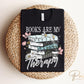 Books are My Therapy DTF Transfers, Ready to Press, T-shirt Transfers, Heat Transfer, Direct to Film, Book Lover, Flower, Floral Book Stack