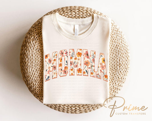 Mother's Day DTF Transfers, Ready to Press, T-shirt Transfers, Heat Transfer, Direct to Film, Motherhood, Flowers, Boho, Gift, Floral Momma