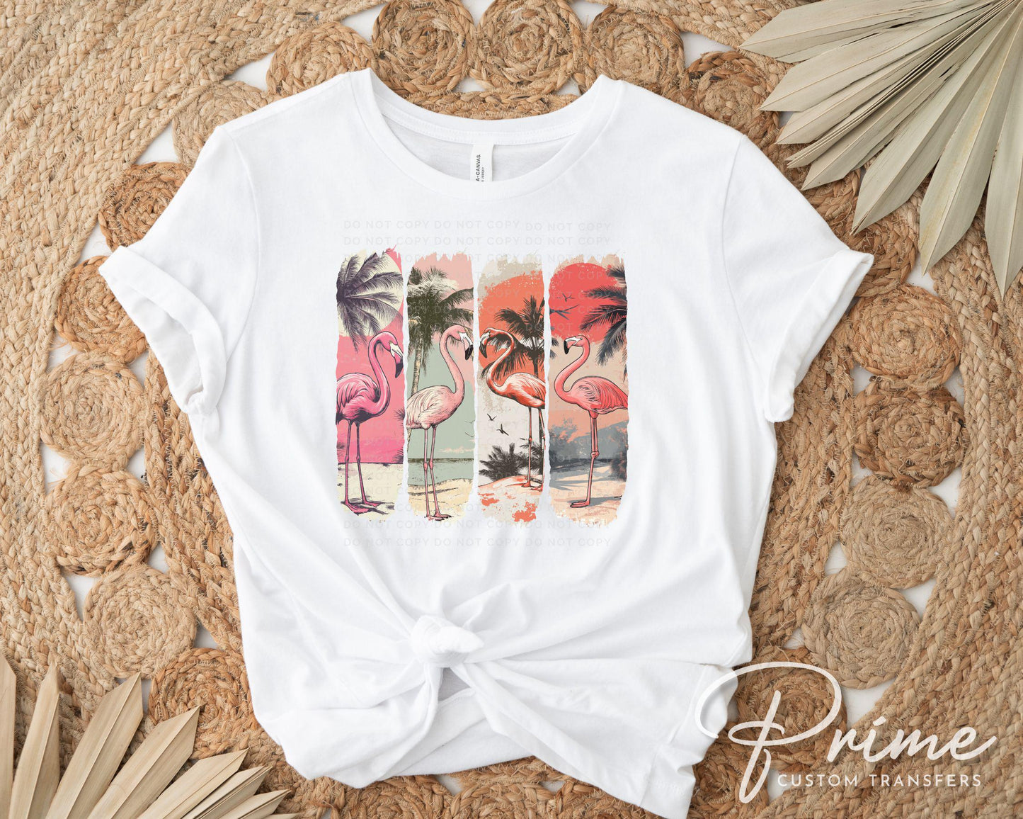 Flamingo DTF Transfers, Ready to Press, T-shirt Transfers, Heat Transfer, Direct to Film, Sublimation, Funny, Beach Shirt, Summer, Girly