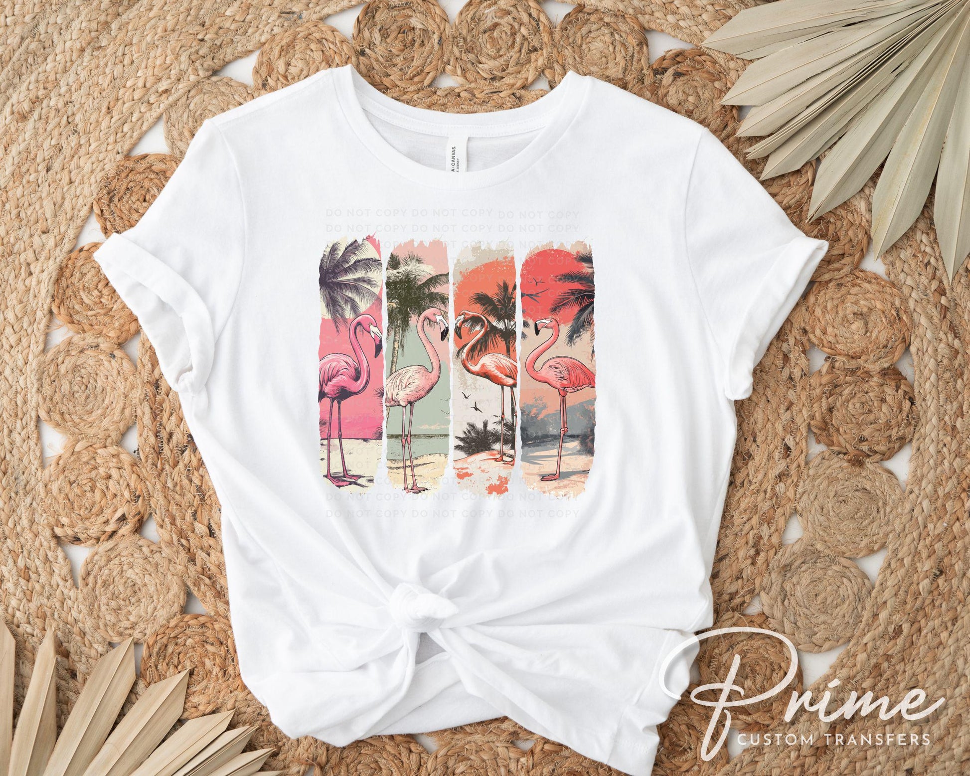 Flamingo DTF Transfers, Ready to Press, T-shirt Transfers, Heat Transfer, Direct to Film, Sublimation, Funny, Beach Shirt, Summer, Girly