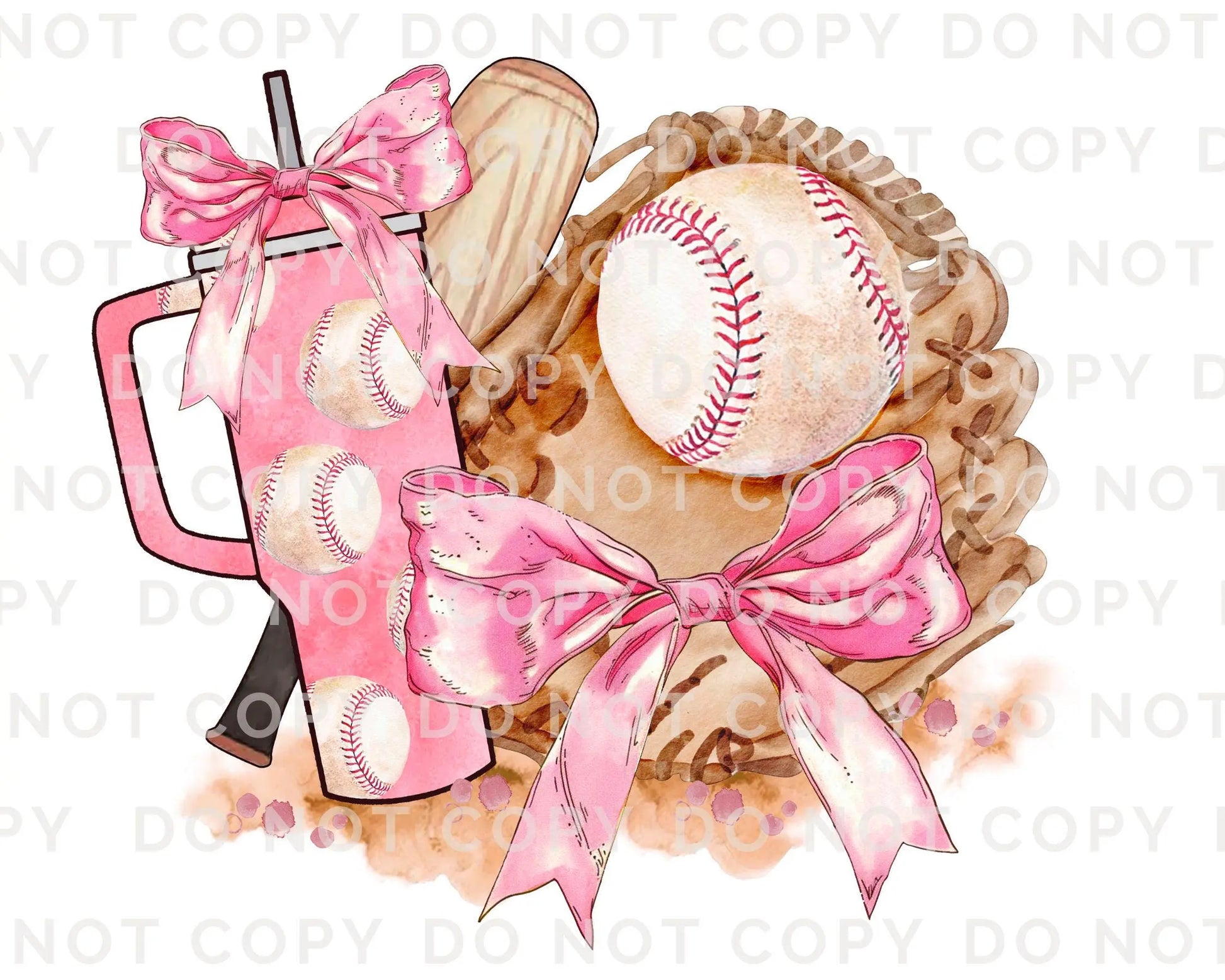 Pink Coquette Baseball DTF Transfers, Ready to Press, T-shirt Transfers, Heat Transfer, Direct to Film, Sports Tshirt, Bow, Girly, Tumbler
