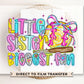 Baseball Sister DTF Transfers, Ready to Press, T-shirt Transfers, Heat Transfer, Direct to Film, Sports Apparel, Little Sister Biggest Fan