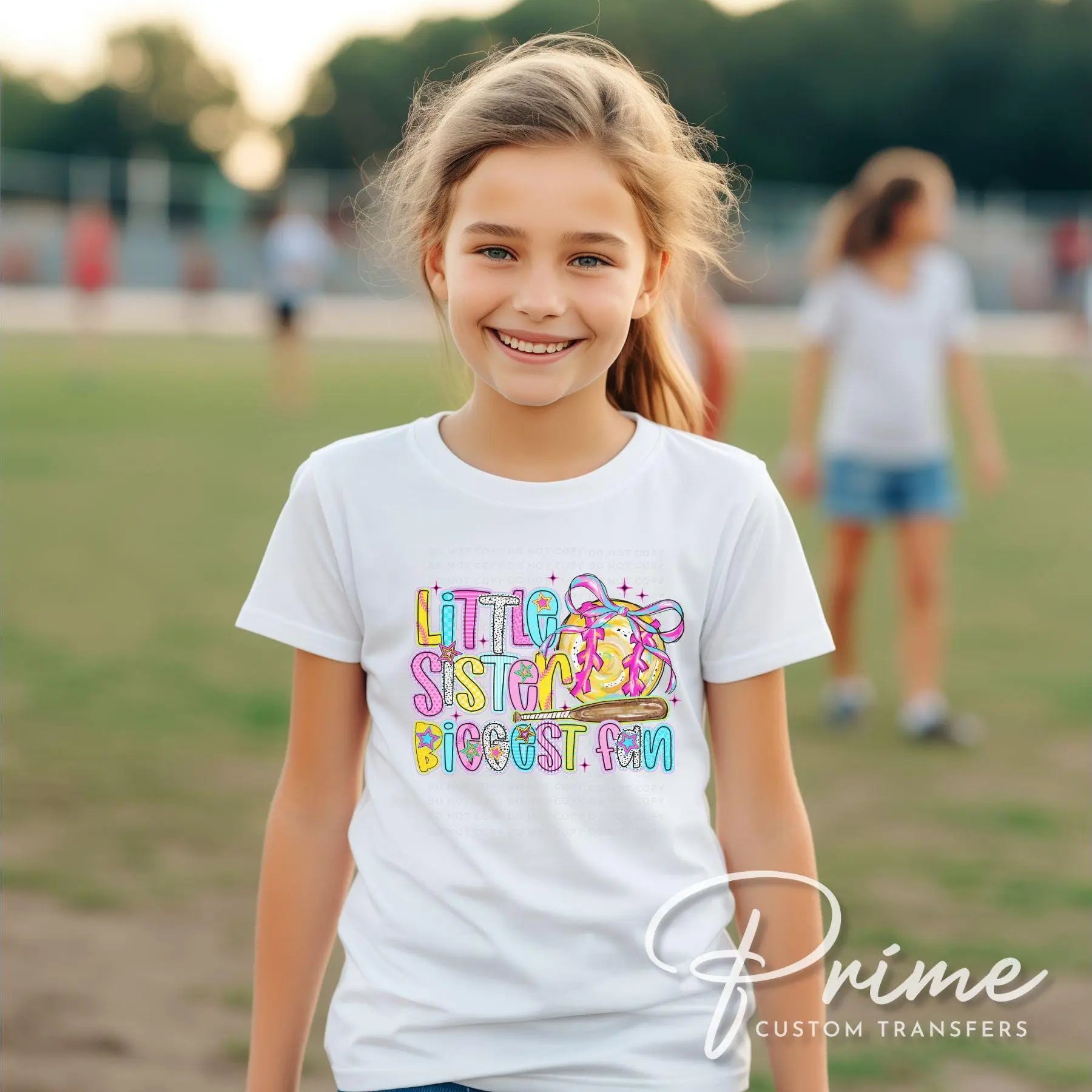 Baseball Sister DTF Transfers, Ready to Press, T-shirt Transfers, Heat Transfer, Direct to Film, Sports Apparel, Little Sister Biggest Fan