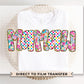 Mother's Day DTF Transfer, Ready to Press, T-shirt Transfer, Heat Transfer, Direct to Film, Gift for Mom,Flowers, Faux Glitter Floral Mawmaw