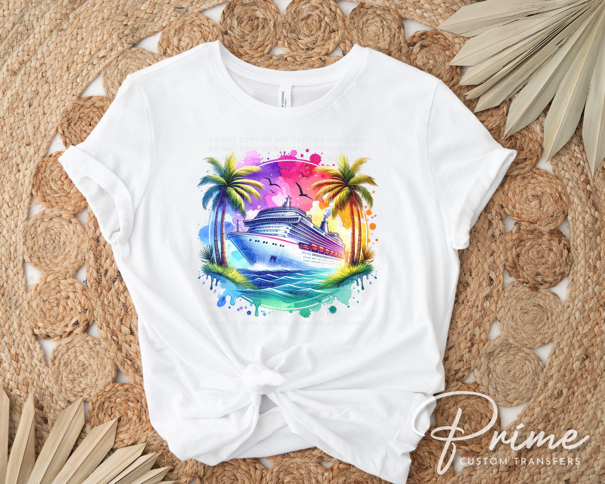 Family Cruise DTF Transfer, Ready to Press, T-shirt Transfer, Heat Transfer, Direct to Film, Trip, Vacation, Matching, Fun, Watercolor, 2025