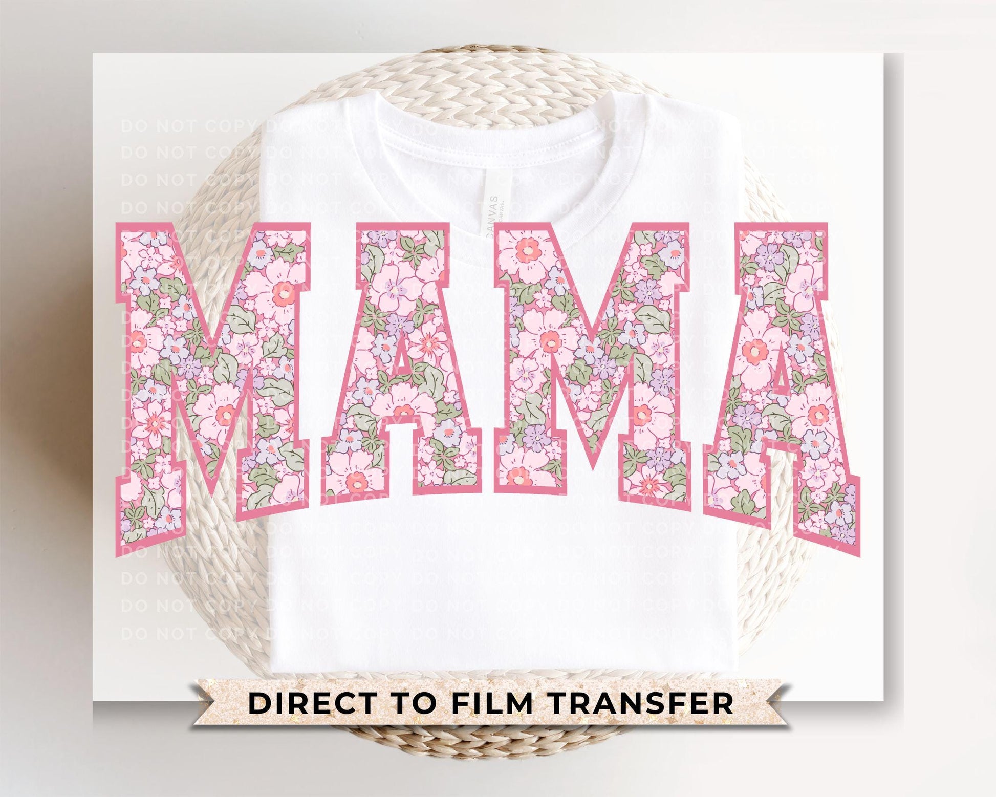 Mother's Day DTF Transfers, Ready to Press, T-shirt Transfers, Shirt Heat Transfer, Direct to Film, Spring, Boho Gift for Mom, Floral Mama