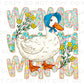 Dilly Dallying Funny Goose DTF Transfer, Ready to Press, Sublimation T-shirt Transfer, Heat Transfer, Direct to Film, Spring, Floral Boho