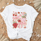 Boho Strawberry Coquette DTF Transfer, Ready to Press, T-shirt Transfers, Heat Transfer, Direct to Film, Floral, Summer, Strawberry Festival