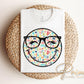 Teacher DTF Transfer, Ready to Press, T-shirt Transfer, Heat Transfer, Direct to Film, ABC, Glasses, Preschool, Cute, Eyelashes, Happy Face