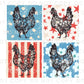 4th of July DTF Transfers, Ready to Press, T-shirt Transfers, Heat Transfer, Direct to Film, Patriotic, Holiday, Western, Chickens, Rooster