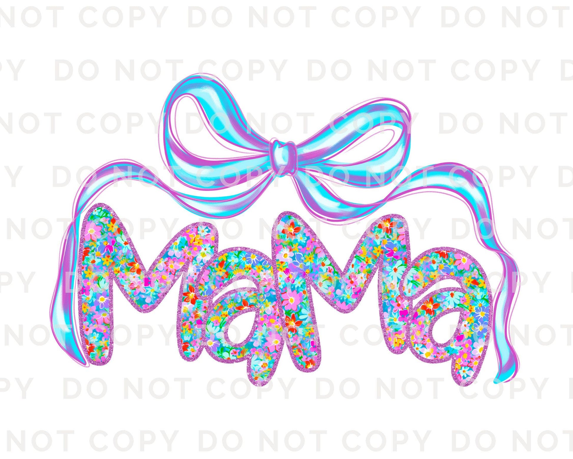 Mother's Day DTF Transfer, Ready to Press, T-shirt Transfers, Heat Transfer, Direct to Film, Preppy, Neon Flowers, Coquette Bow, Brushstroke