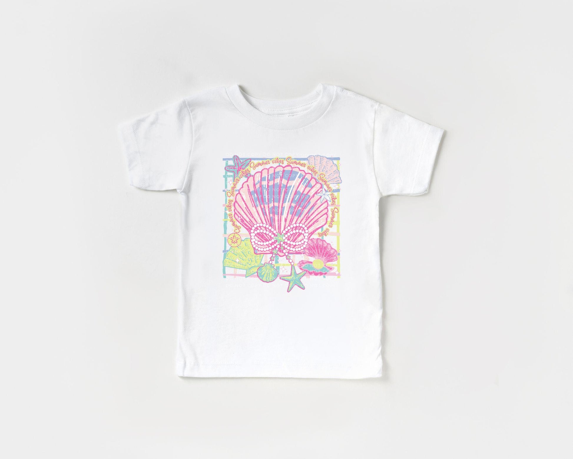 Coquette Seashell DTF Transfer, Ready to Press, T-shirt Transfer, Heat Transfer, Direct to Film, Bow, Neon Pink Clam, Pearl, Vacation, Beach