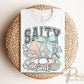 Salty Soul DTF Transfer, Ready to Press, T-shirt Transfer, Heat Transfer, Direct to film, Seashell, Summer Vacation, Coastal Beach
