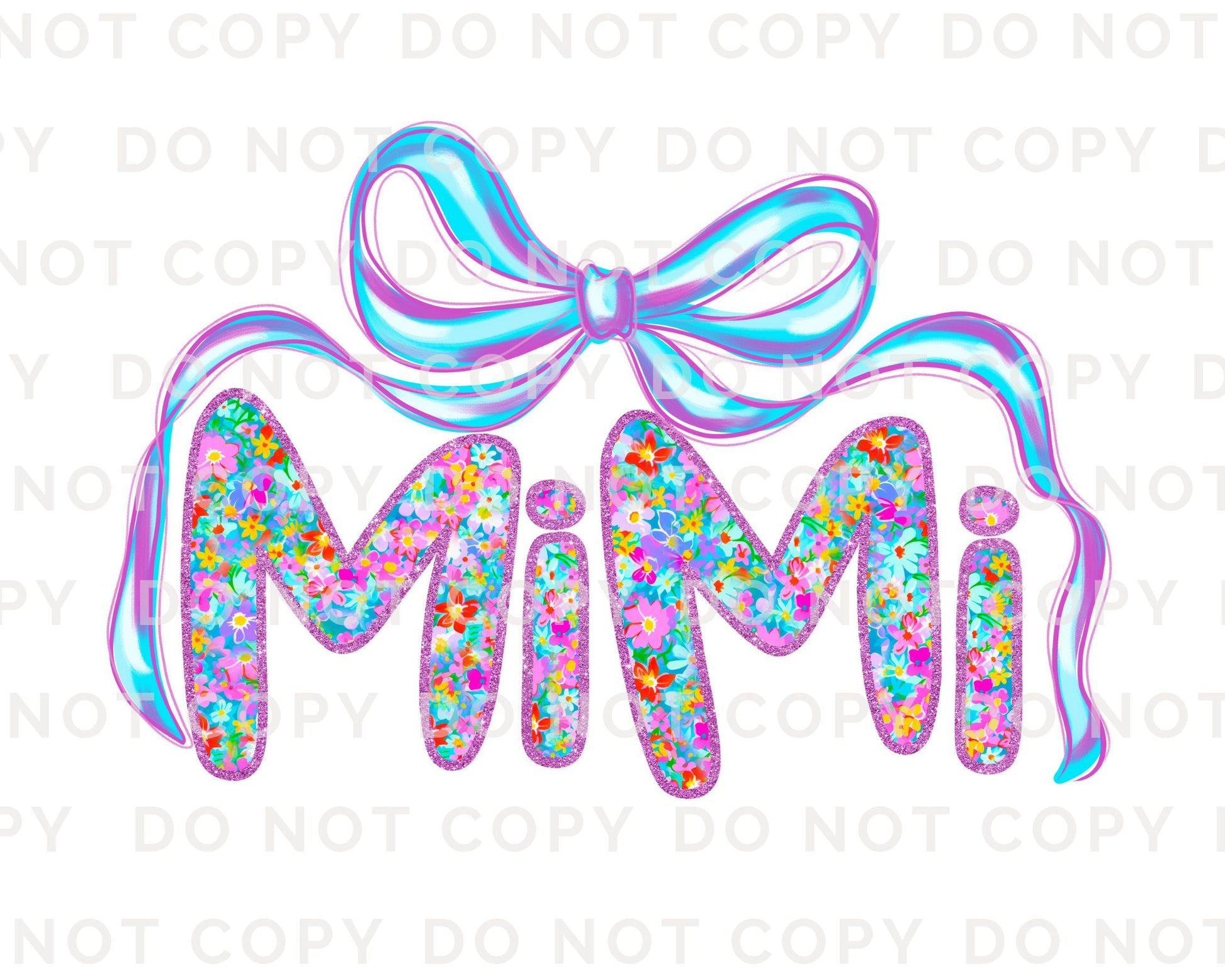 Mother's Day DTF Transfers, Ready to Press, T-shirt Transfers, Heat Transfer, Direct to Film, Flowers, Gift for Grandma, Neon Floral Mimi