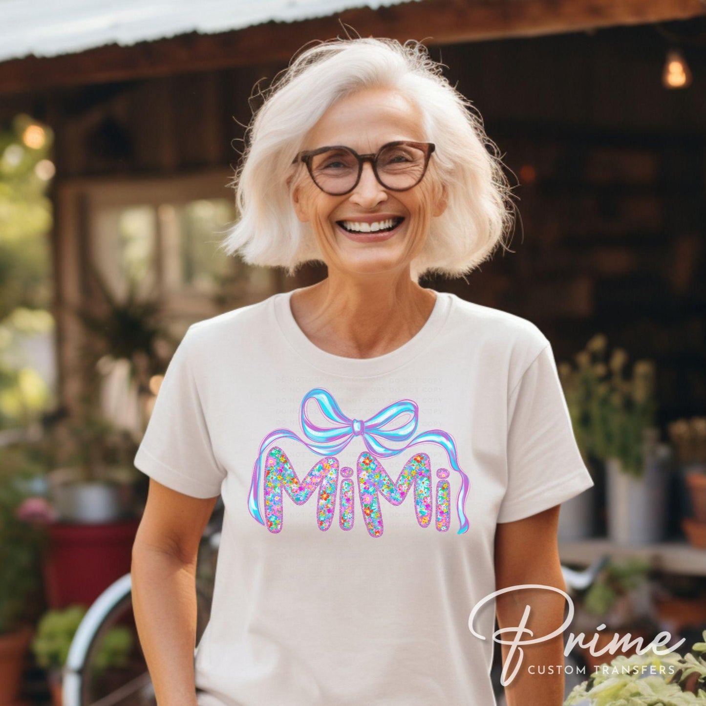 Mother's Day DTF Transfers, Ready to Press, T-shirt Transfers, Heat Transfer, Direct to Film, Flowers, Gift for Grandma, Neon Floral Mimi