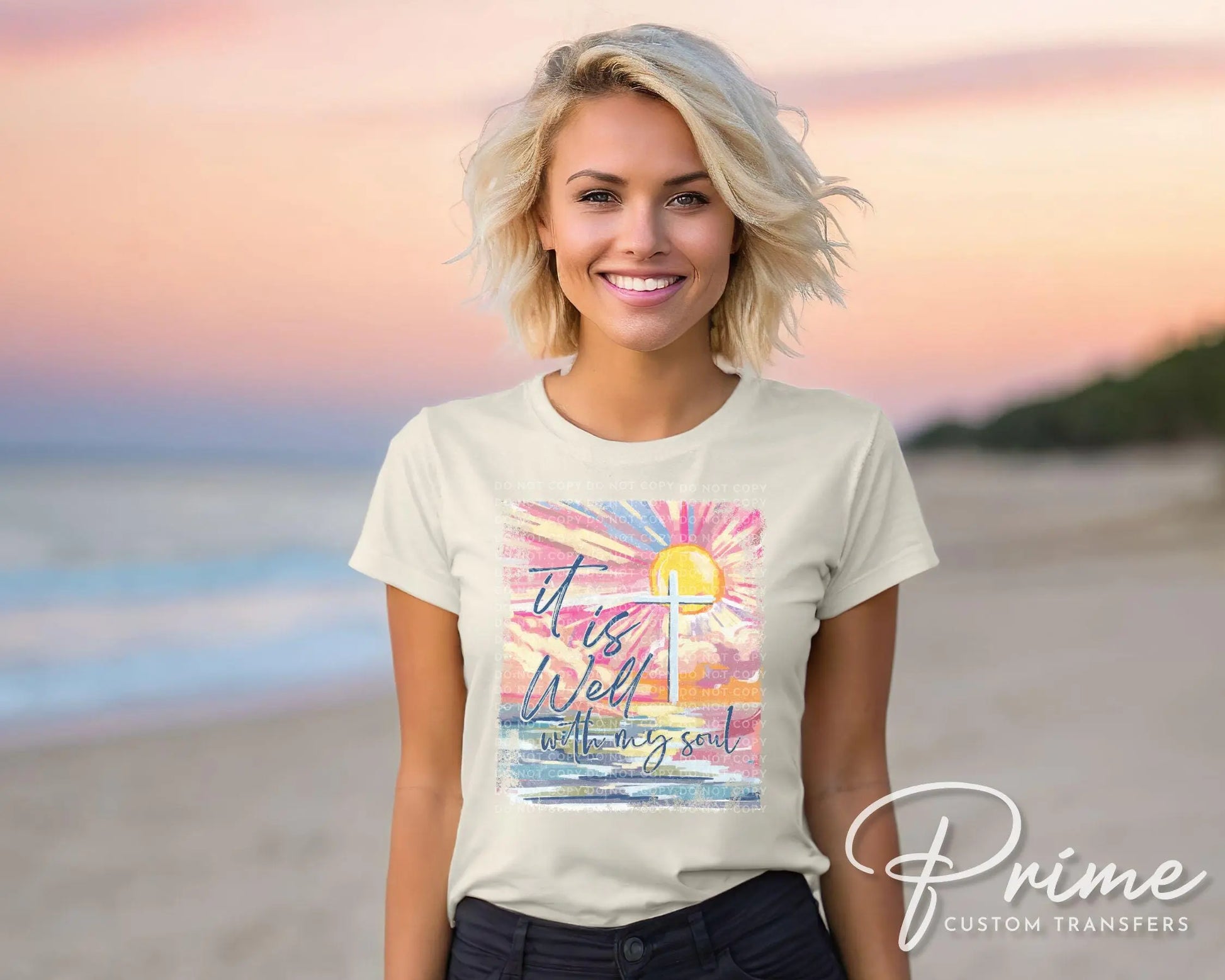 It Is Well With My Soul DTF Transfer, Ready to Press, T-shirt Transfer, Heat Transfer, Direct to Film, Bible Verse, Prayer, Cross, Jesus