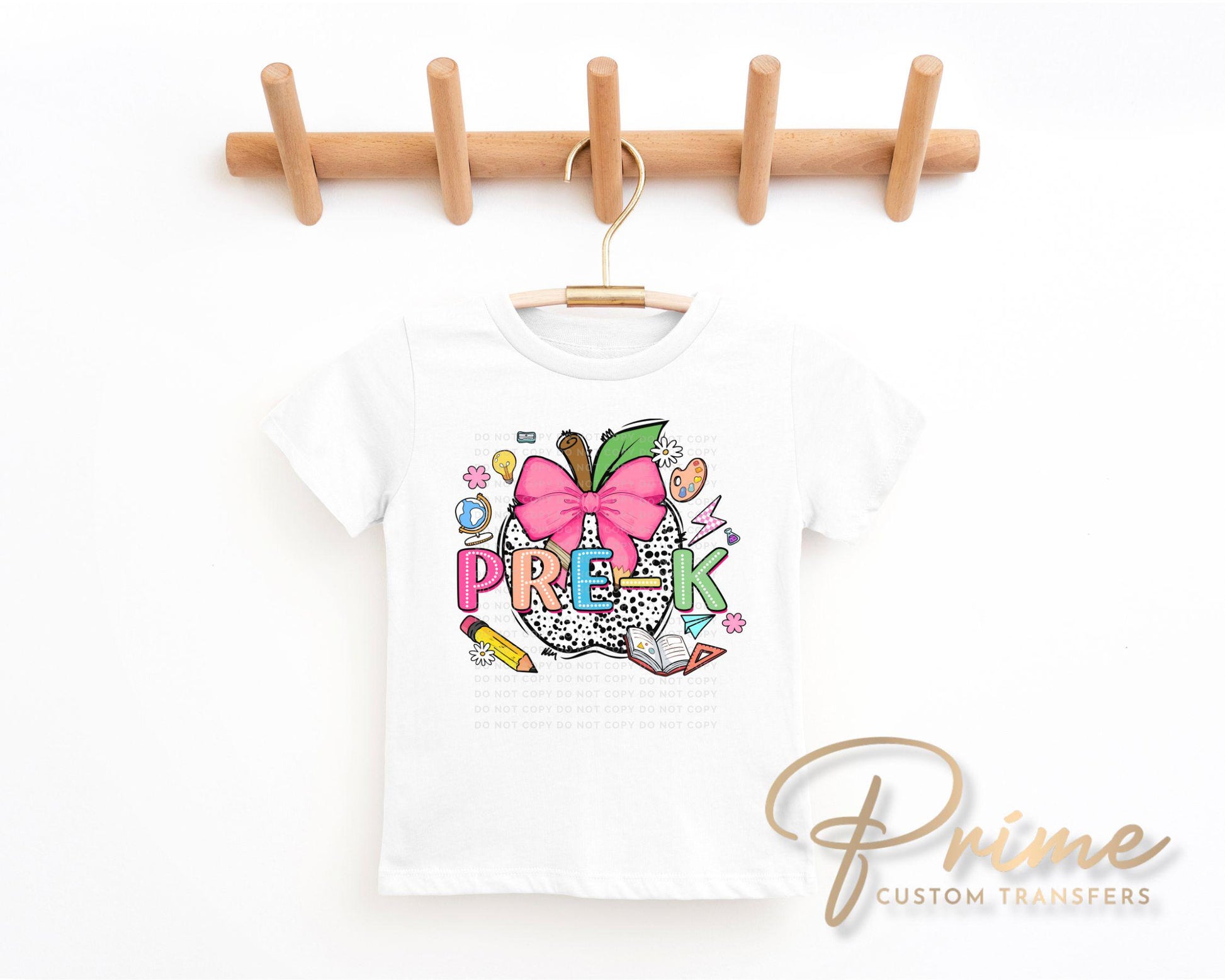 Back to School DTF Transfer, Ready to Press, T-shirt Transfer, Heat Transfer, Direct to Film, Kindergarten, Coquette First Day Of School