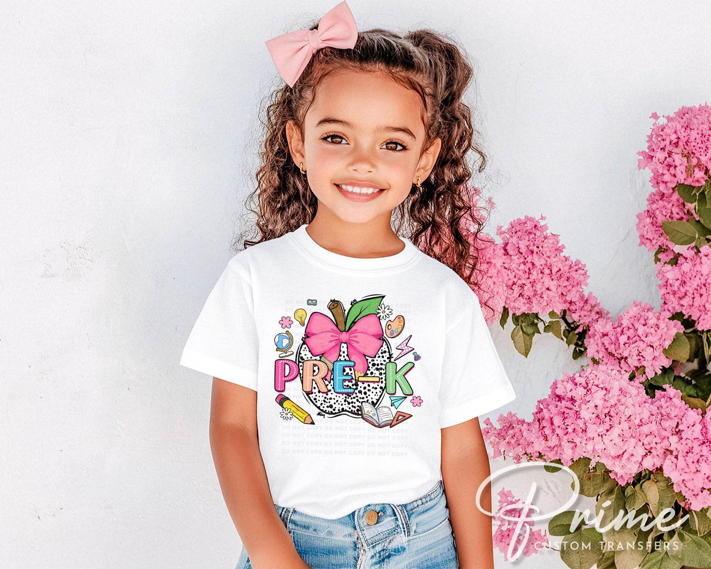 Back to School DTF Transfer, Ready to Press, T-shirt Transfer, Heat Transfer, Direct to Film, Kindergarten, Coquette First Day Of School