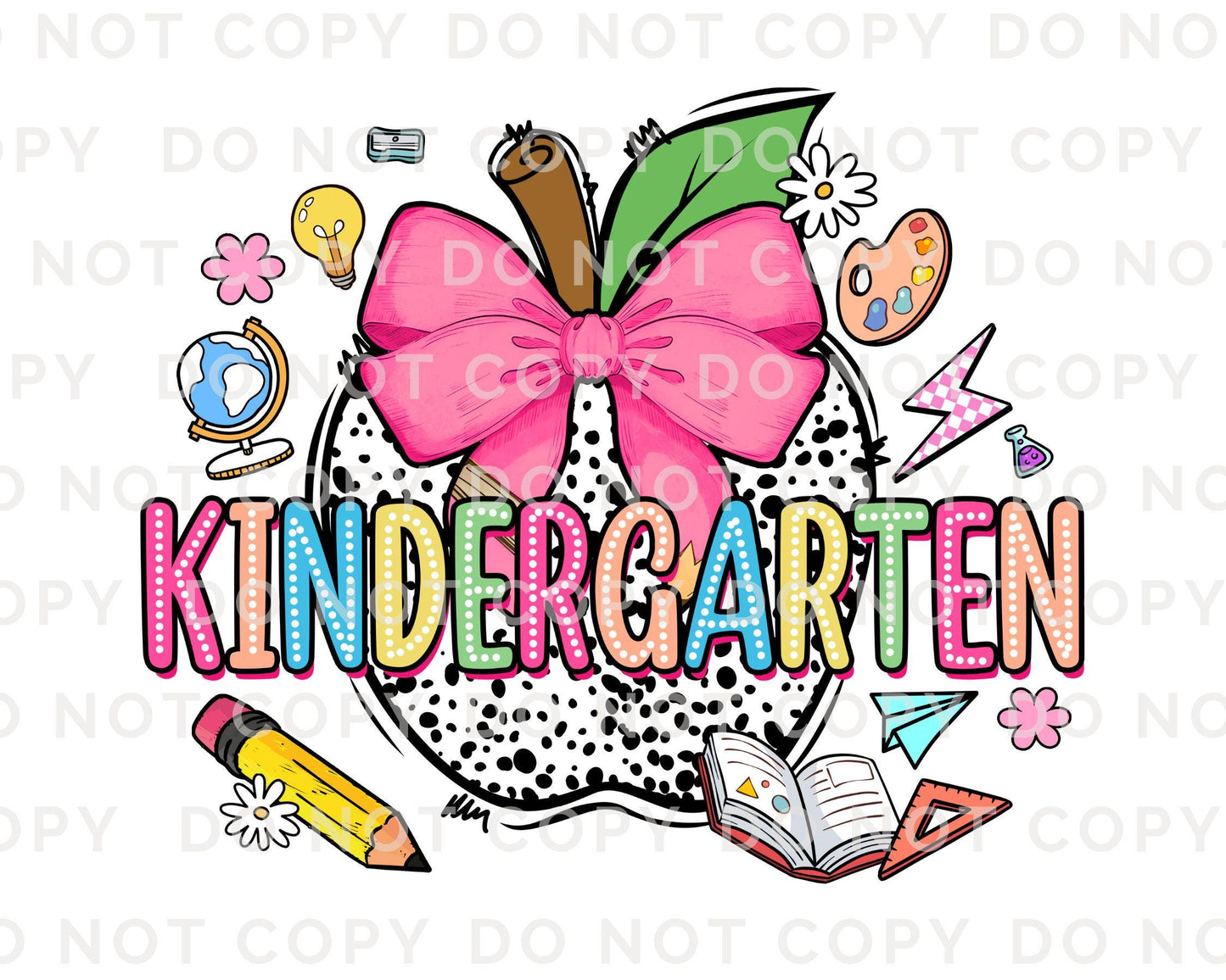 Back to School DTF Transfer, Ready to Press, T-shirt Transfer, Heat Transfer, Direct to Film, Kindergarten, Coquette First Day Of School