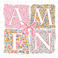 Coquette Amen DTF Transfer, Ready to Press, T-shirt Transfer, Heat Transfer, Direct to Film, Bible Verse, Christian Shirt, Bow, Ribbon