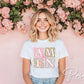Coquette Amen DTF Transfer, Ready to Press, T-shirt Transfer, Heat Transfer, Direct to Film, Bible Verse, Christian Shirt, Bow, Ribbon