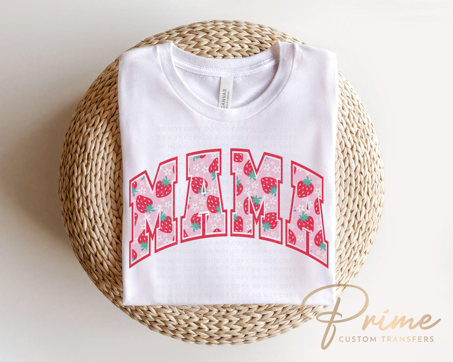 Mother's Day DTF Transfers, Ready to Press, T-shirt Transfers, Heat Transfer, Direct to Film, Berry, Spring, Boho Floral, Strawberry Mama