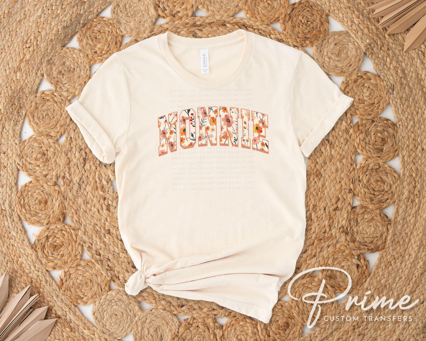 Mother's Day DTF Transfers, Ready to Press, T-shirt Transfers, Heat Transfer, Direct to Film, Gift for Grandma, Flowers, Boho, Floral Nonnie