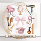 Hairstylist DTF Transfers, Ready to Press, T-shirt Transfers, Heat Transfer, Direct to Film, Salon, Coquette, Hair Dresser, Comb, Blow Dryer