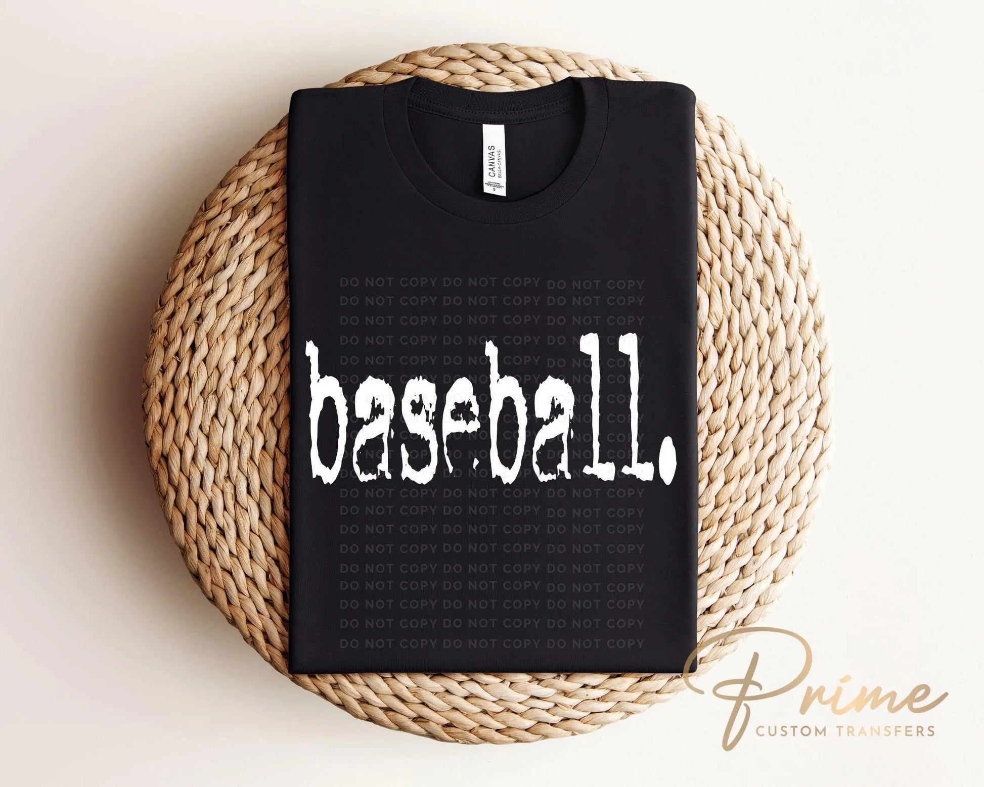 Baseball DTF Transfers, Ready to Press, T-shirt Transfers, Heat Transfer, Direct to Film, Sports Apparel, Distressed, Typography, Typewriter