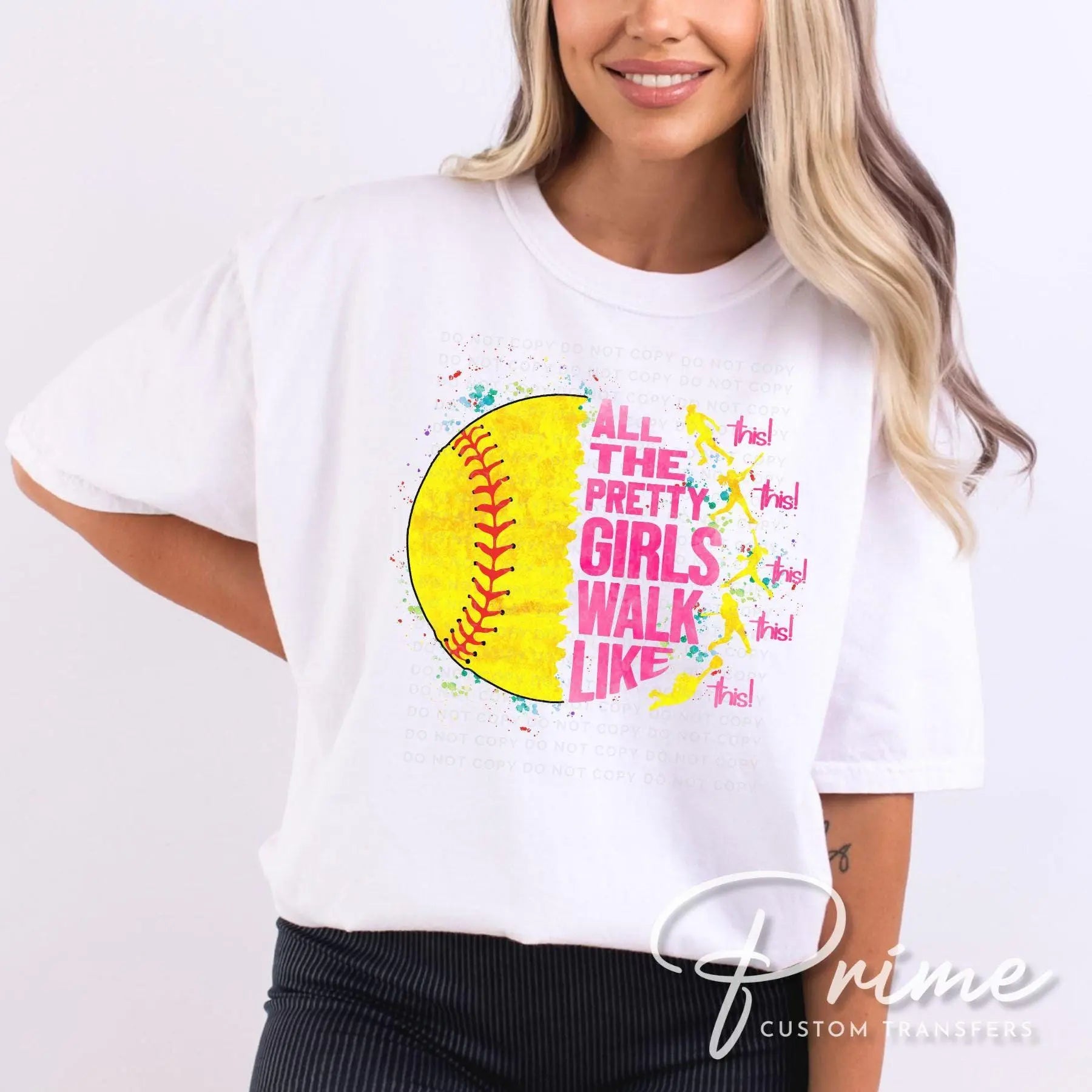 Softball DTF Transfer, Ready to Press, T-shirt Transfer, Heat Transfer, Direct to Film, Sport Mom, Game Day, Funny shirt, Pretty Girls