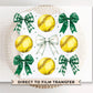 Softball DTF Transfers, Ready to Press, T-shirt Transfers, Heat Transfer, Direct to Film, Sports Mom, Softballs and Green Bows, Coquette