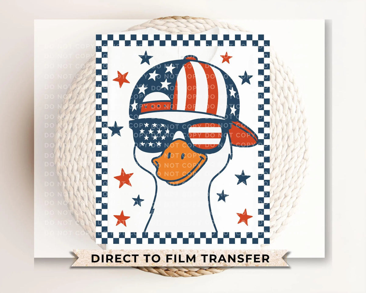 Boy Silly Goose, DTF Transfers, Ready to Press, T-shirt Transfers, Heat Transfer, Direct to Film, 4th of July Kids Patriotic Shirt, Summer