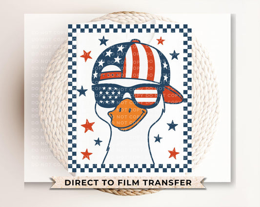 Boy Silly Goose, DTF Transfers, Ready to Press, T-shirt Transfers, Heat Transfer, Direct to Film, 4th of July Kids Patriotic Shirt, Summer