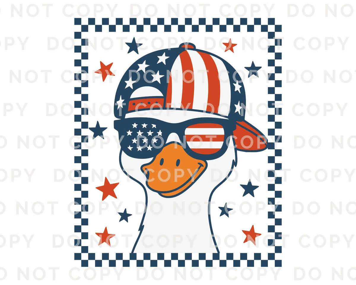 Boy Silly Goose, DTF Transfers, Ready to Press, T-shirt Transfers, Heat Transfer, Direct to Film, 4th of July Kids Patriotic Shirt, Summer