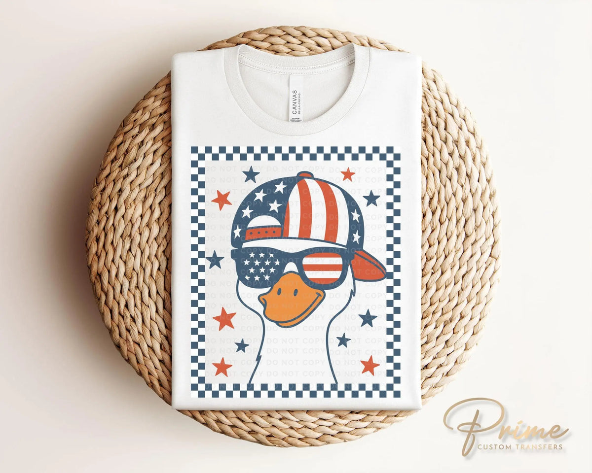 Boy Silly Goose, DTF Transfers, Ready to Press, T-shirt Transfers, Heat Transfer, Direct to Film, 4th of July Kids Patriotic Shirt, Summer