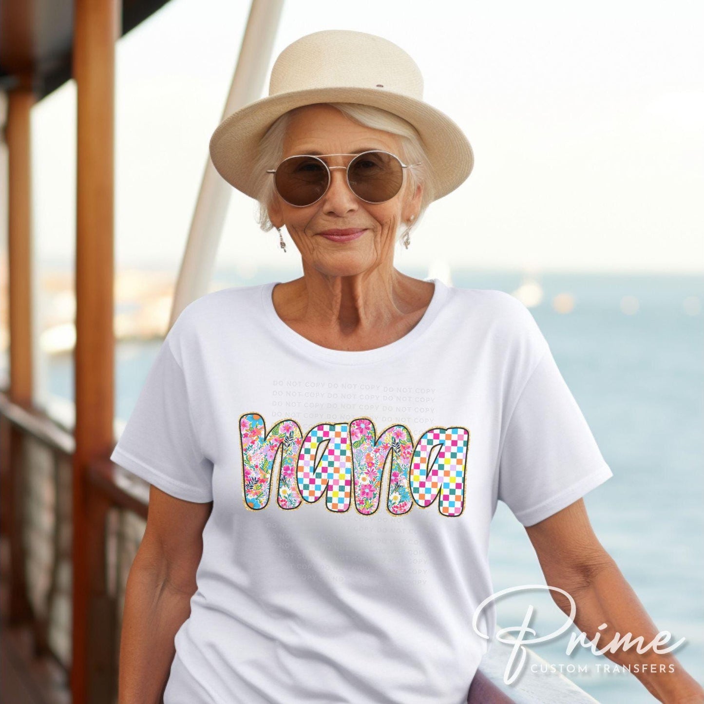 Mother's Day DTF Transfers, Ready to Press, T-shirt Transfers, Heat Transfer, Direct to Film, Gift for Grandma, Faux Glitter Floral Nana