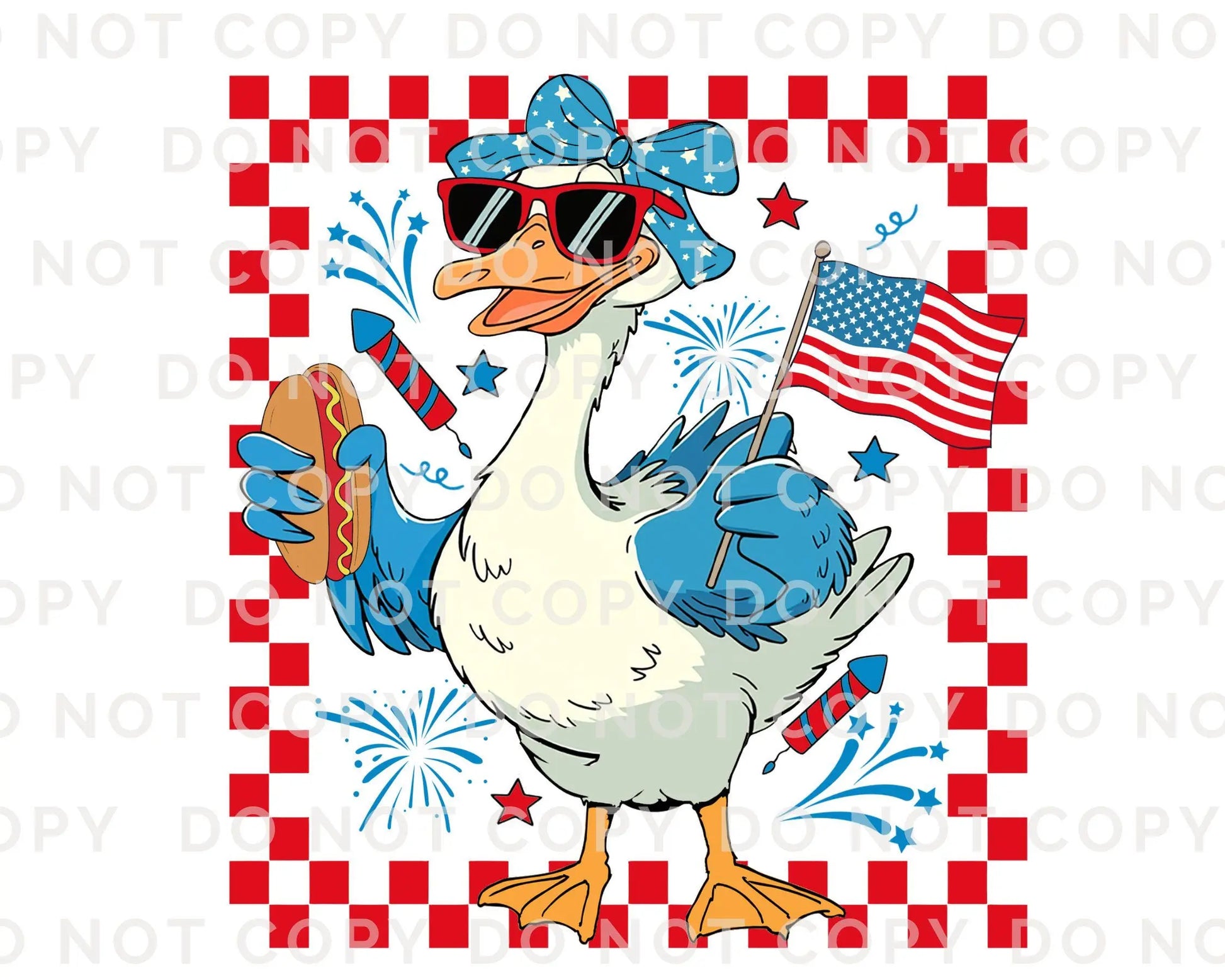 Girl Silly Goose, DTF Transfers, Ready to Press, T-shirt Transfers, Heat Transfer, Direct to Film, 4th of July Kids Patriotic Shirt, Summer
