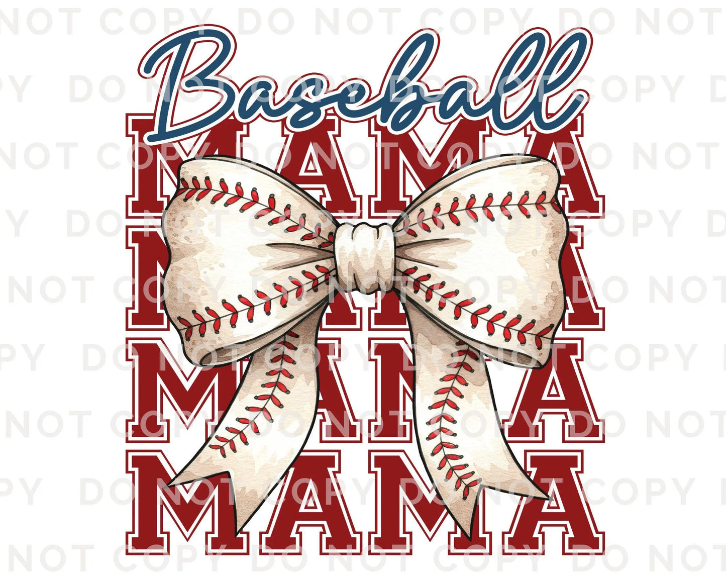 Baseball Mama DTF Transfer, Ready to Press, T-shirt Transfer, Heat Transfer, Direct to Film, Sport Mama, Game Day Shirt, Coquette Bow