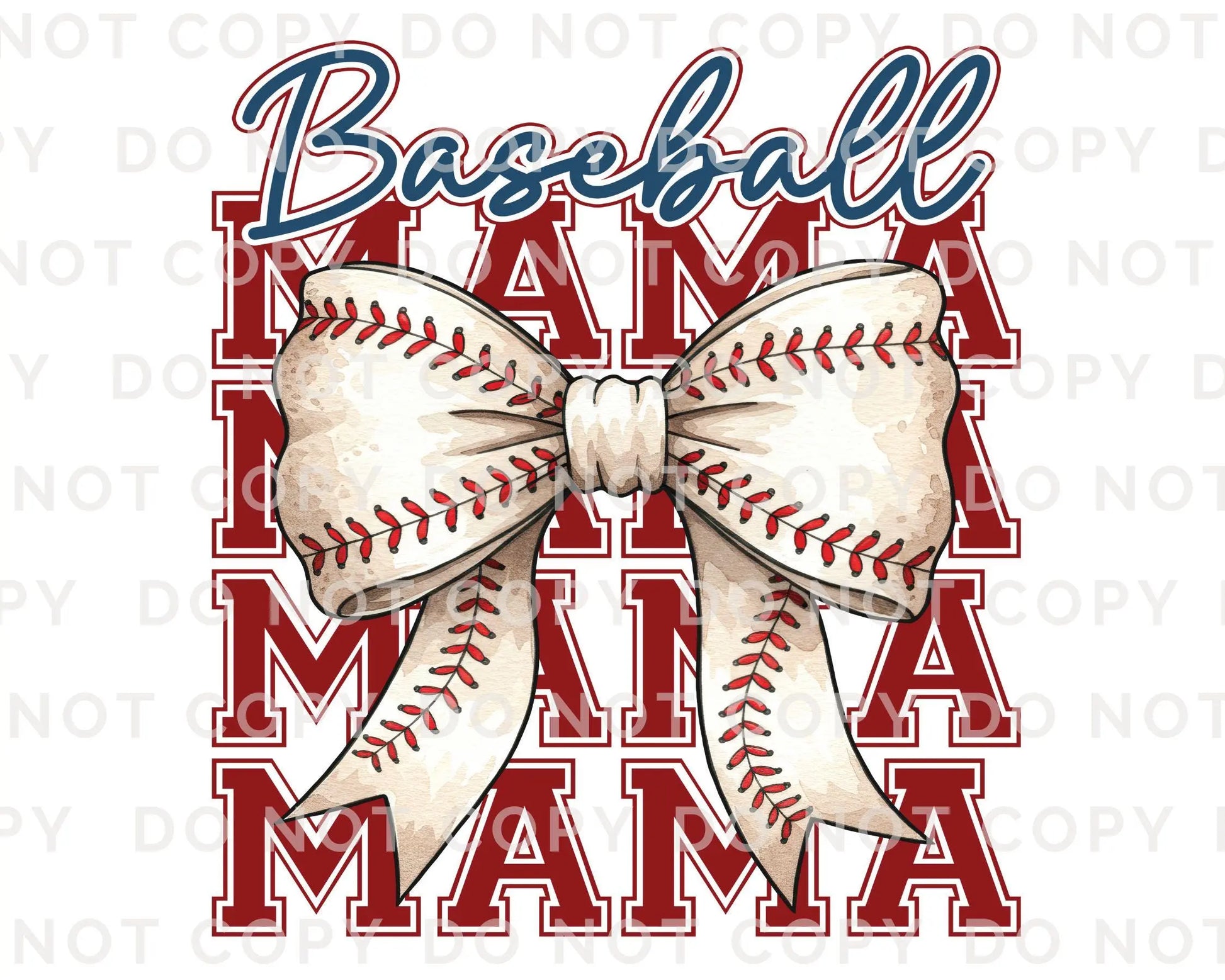 Baseball Mama DTF Transfer, Ready to Press, T-shirt Transfer, Heat Transfer, Direct to Film, Sport Mama, Game Day Shirt, Coquette Bow