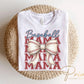 Baseball Mama DTF Transfer, Ready to Press, T-shirt Transfer, Heat Transfer, Direct to Film, Sport Mama, Game Day Shirt, Coquette Bow