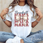 Baseball Mama DTF Transfer, Ready to Press, T-shirt Transfer, Heat Transfer, Direct to Film, Sport Mama, Game Day Shirt, Coquette Bow