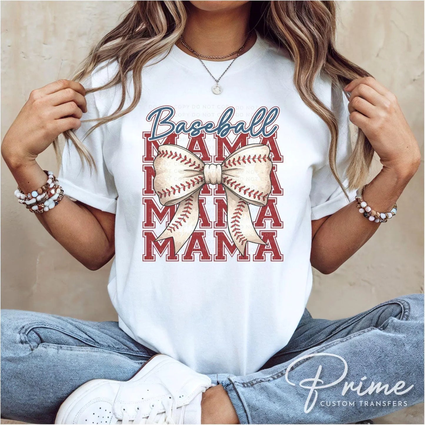 Baseball Mama DTF Transfer, Ready to Press, T-shirt Transfer, Heat Transfer, Direct to Film, Sport Mama, Game Day Shirt, Coquette Bow