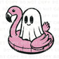 Summerween DTF Transfers, Ready to Press, T-shirt Transfers, Heat Transfer, Direct to Film, Beach, Halloween, Flamingo, Pool Floaty, Ghost